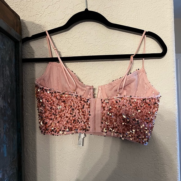 Anthropologie Sequin Corset Top - Picture 2 of 2